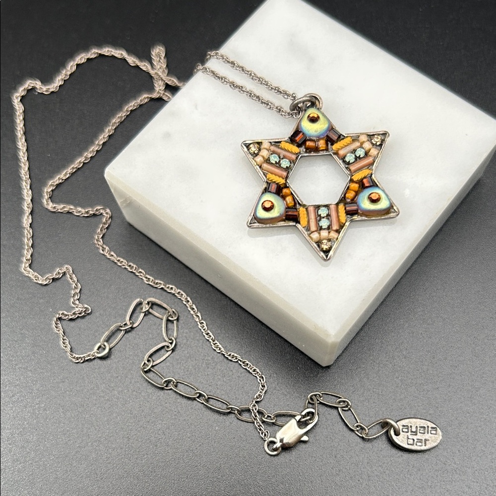 Ayala Bar Star of David Pendant Necklace #641 Like new!